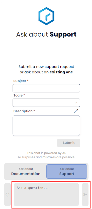 Image showing how to query the chatbot for support tickets
